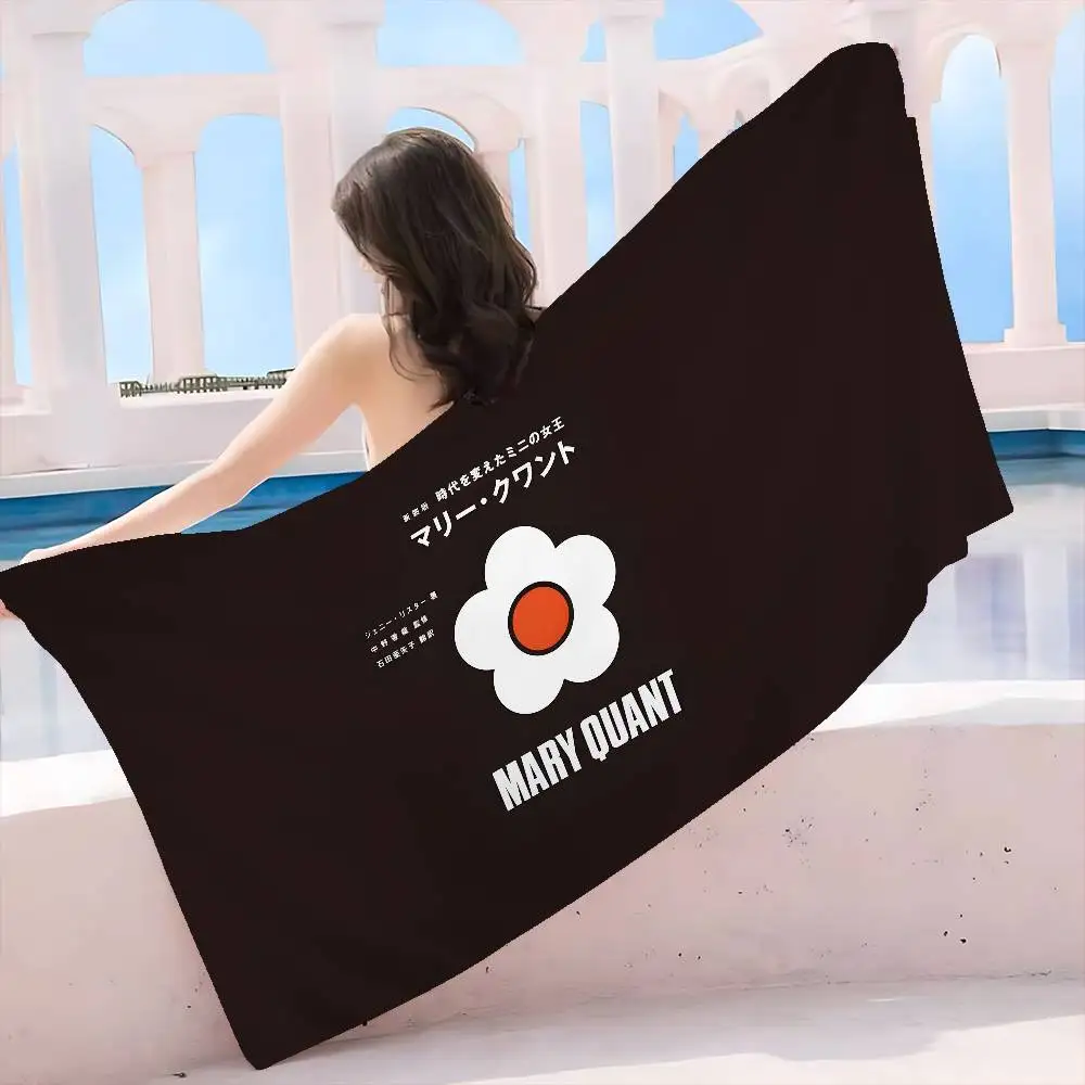 Fashion M-Mary-Q-Quant Microfiber Printed Beach Towel Mountain Climbing Yoga Beach Swimming Running Absorbent Soft Towel