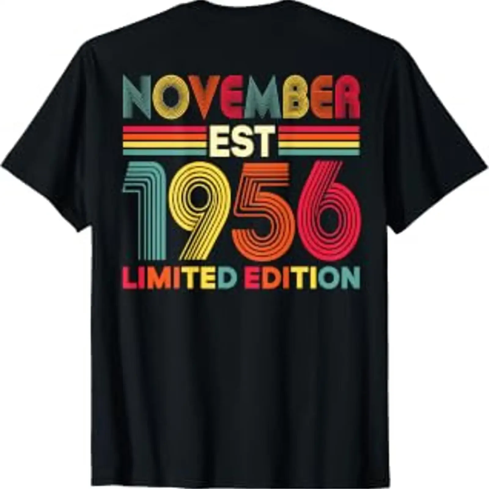 Retour Novembre 1956 Édition limitée 70 Ans 70e Anniversaire T Shirt vintage Washed Comfortable Slightly Top For Everyday Wear