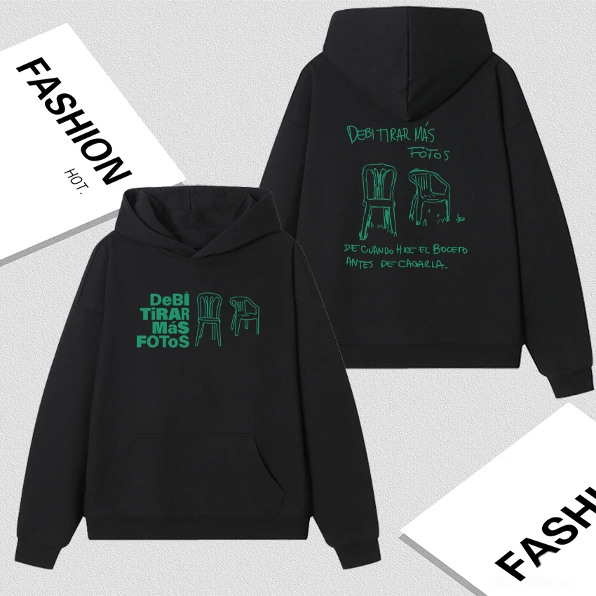 

DTMF Debi Tirar Mas Fotos Graphic Fleece Hoodies Bad Bunny 2026 Men Women New Album Sweatshirts Oversized Long sleeve Pullovers
