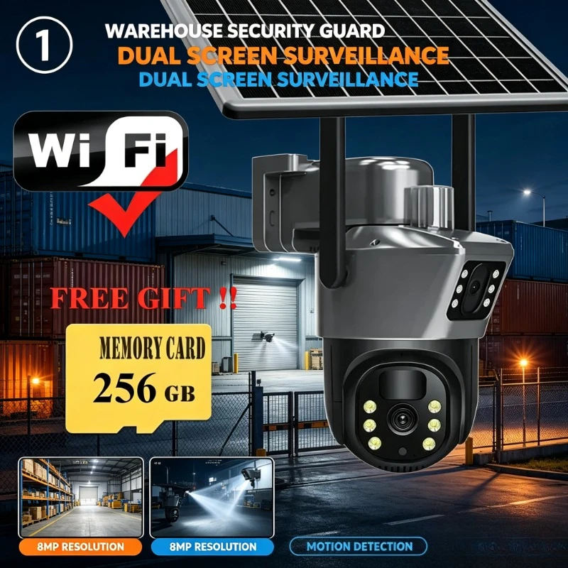 Ip Camera Outdoor 4K - Farm Remote Watch Solar Camera 4K