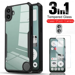 3IN1 Case For Nothing CMF Phone 1 6.67 inches Tempered Glass & Lens Protector Acrylic Phone Shell CMFPhone1 Phone1 One PhoneOne