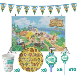 Animal Crossing Birthday Party Decorations Isabelle Game Theme Supplys Banner Cups Plates for Kids