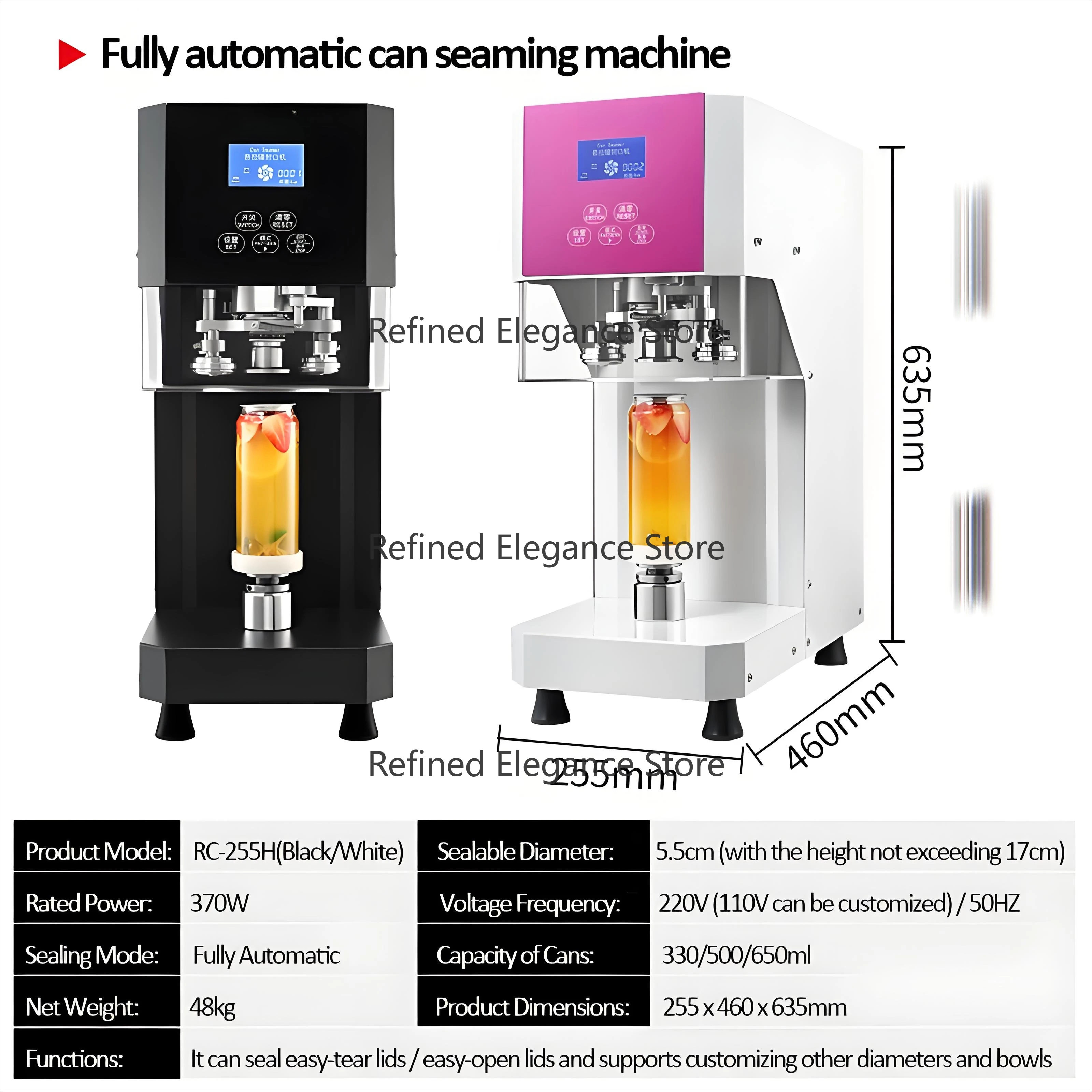 Commercial Milk Tea Can Sealing Machine Easy Open Automatic Cap Twisting Or Screwing for Tea Shops And Bars
