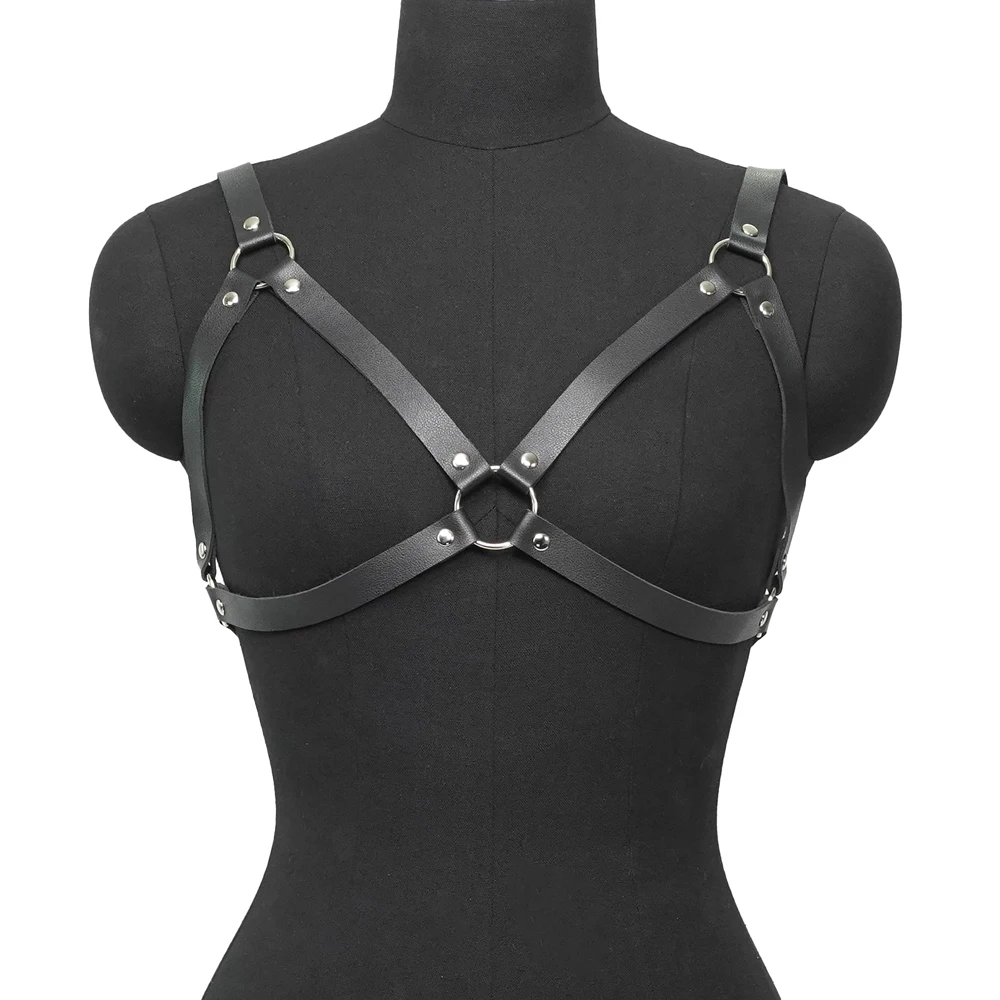 Body Harness Bra Leather Lingerie Women Bondage Chest Harness Belt BDSM Lingerie Garter Belt Goth Clothes Suspenders for Women