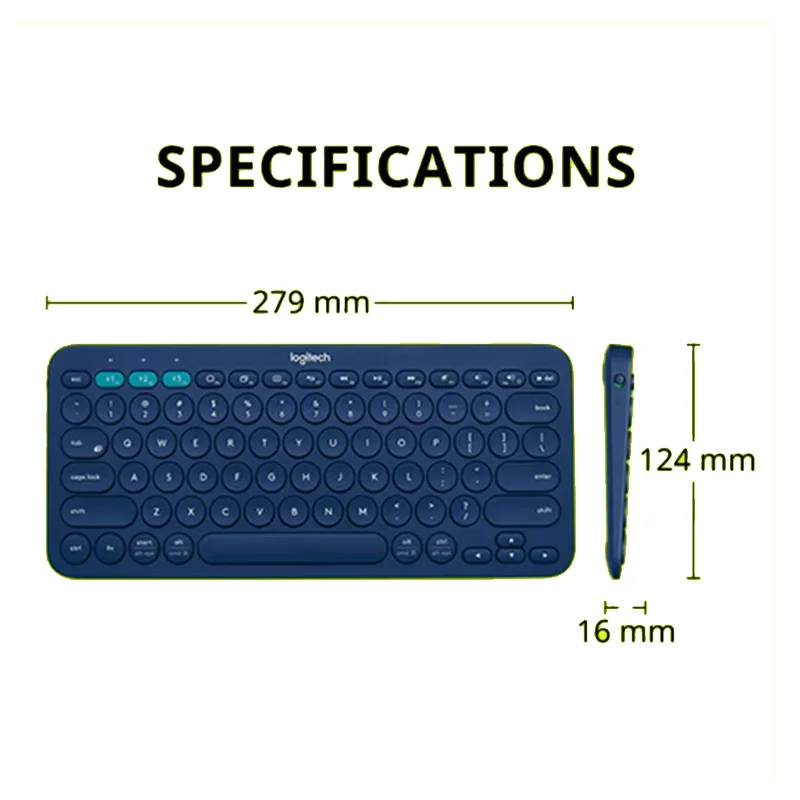 Original Logitech Fashion Series K380 Wireless Bluetooth Keyboard Computer iPad Office Multi-device Link Light and Portable