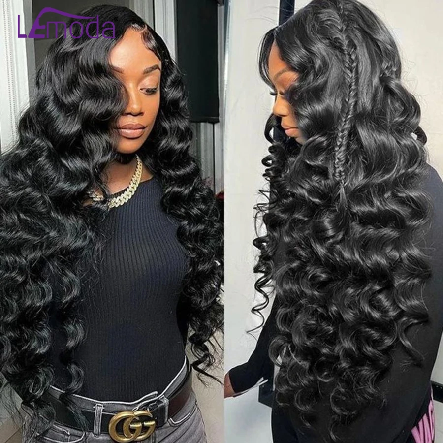 Skinike-Real HD Lace Frontal Peruca de Cabelo Humano para Mulheres, Perucas de Onda Solta, Cabelo Virgem Frontal Completo, Densidade 250, 13x4