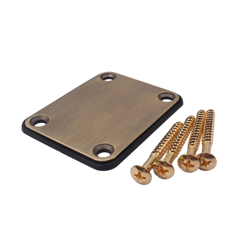 2024 New Electric Guitar Neck Plate Guitar Neck Joint 4 Holes Metal Back Mounting Plate