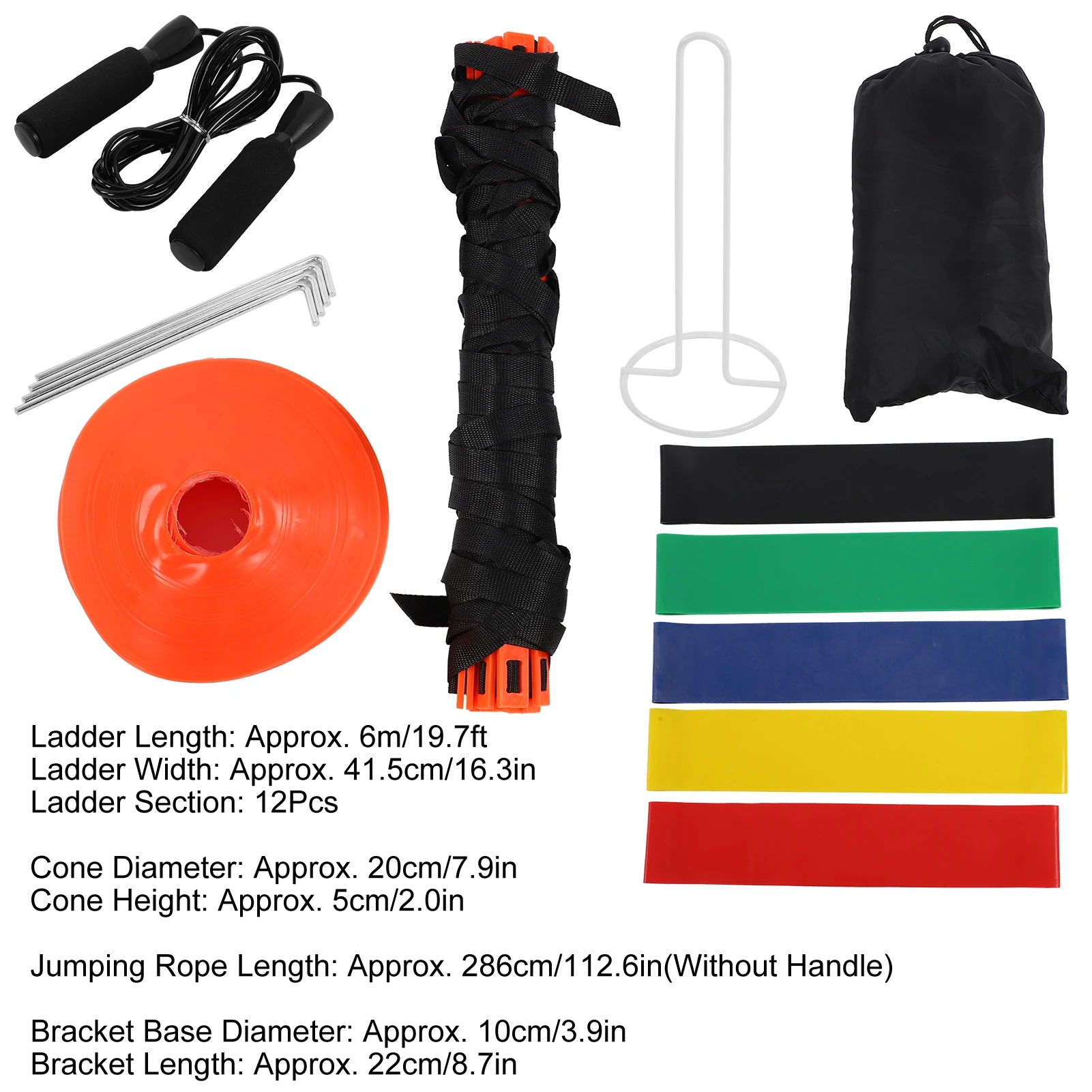 مجموعة التدريب الرياضية، مجموعة التدريب على السلم السريع، معدات تدريب كرة القدم مع مجموعة تدريب السرعة المخاريط المظلة #3