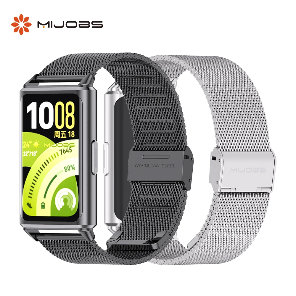 Armband für Huawei Band 11 Pro, Uhrenarmband für Huawei Band 11Pro, Milanaise-Armband aus Edelstahl für Huawei Smart 11 Pro