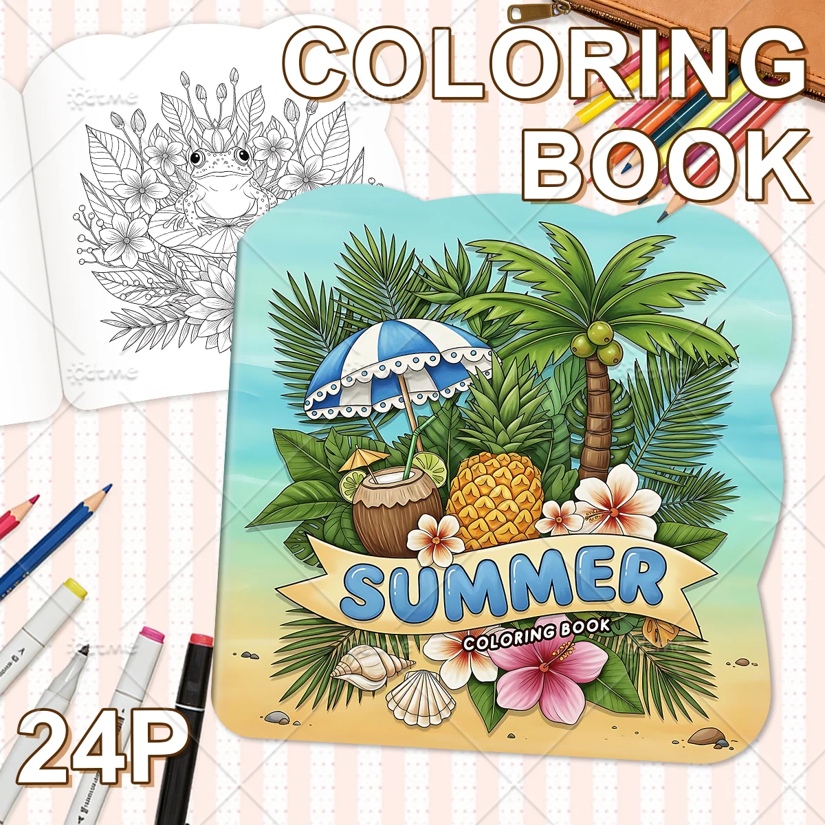 Summer Coloring Book For Adults And Teen Featuring Cute Cozy Daily Activities For Relaxation (Cozy Spaces Coloring)