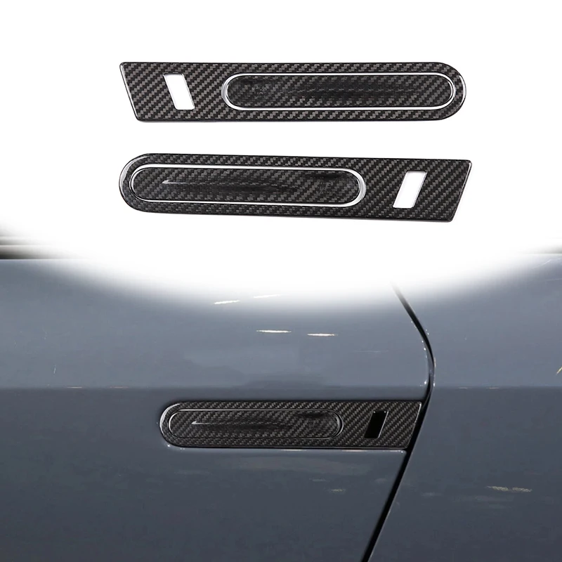 

Real Carbon Fiber Car Outer Door Handle Cover Protection Sticker Trim Car Exterior Accessories For Nissan GTR R35 2008-2016