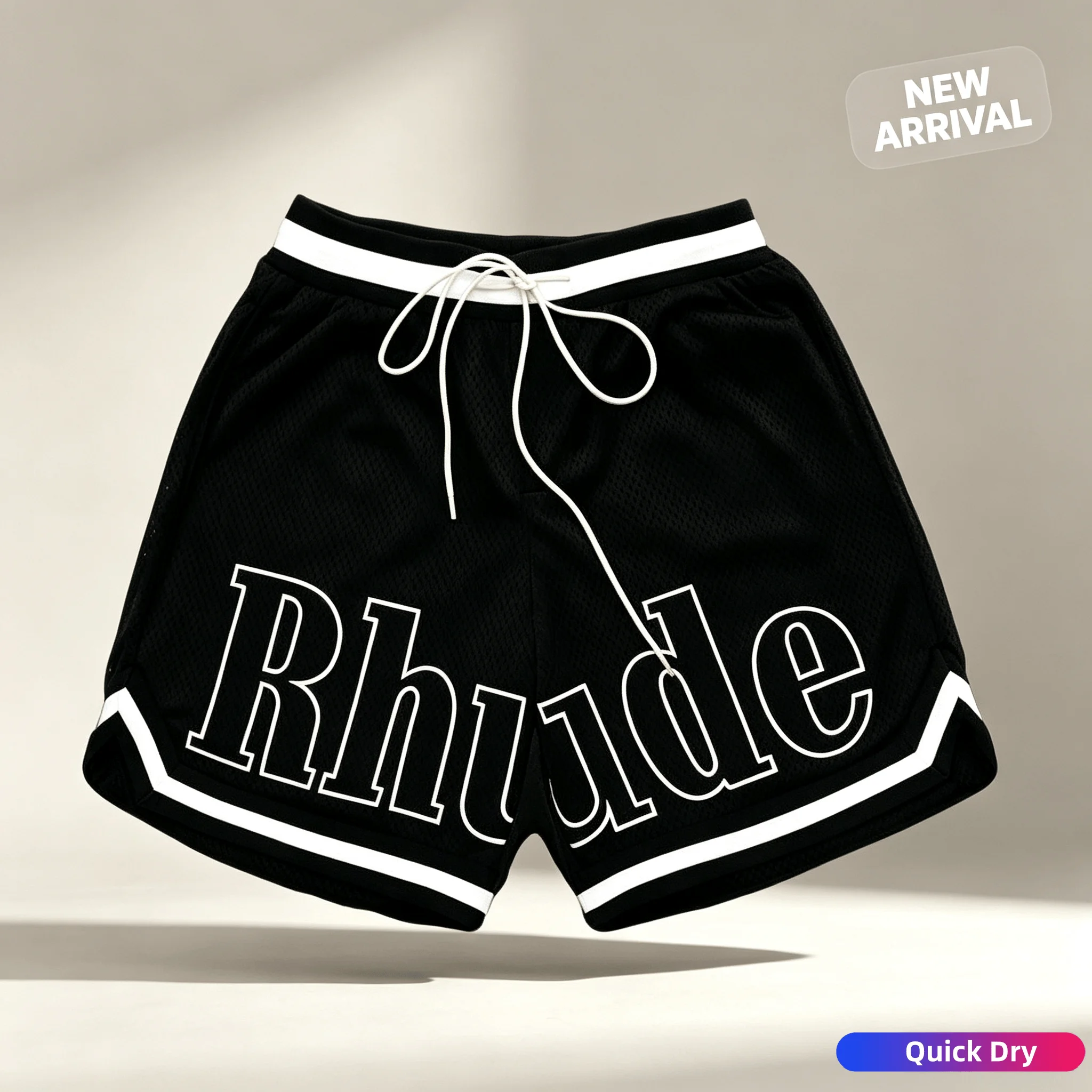 New Trendy Street Hip-hop Shorts with Printed Quick Drying Casual Casual Daily Sports Men's Beach Pants Family Kids Tees Fashion