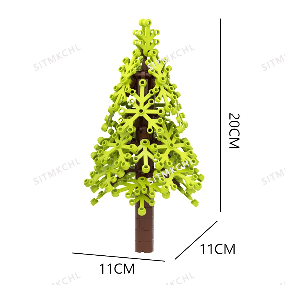 MOC DIY Dschungel-Garten & Baum-Bausteine - Hoflandschaft-Steine Kompatibel mit Großen Stadtansicht-Sets