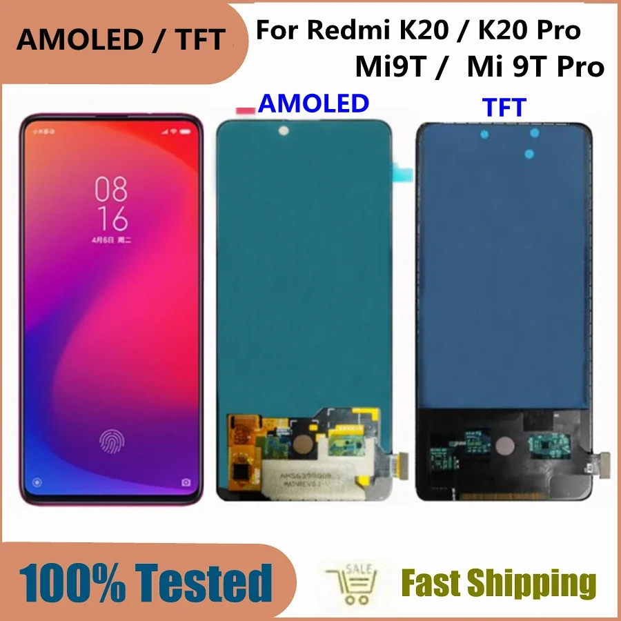 

100% Test Mi 9T Pro LCD For Redmi K20 Pro Lcd display Touch Screen Digitizer Parts For Xiaomi9T MI9T Pro Redmi K20 Lcd