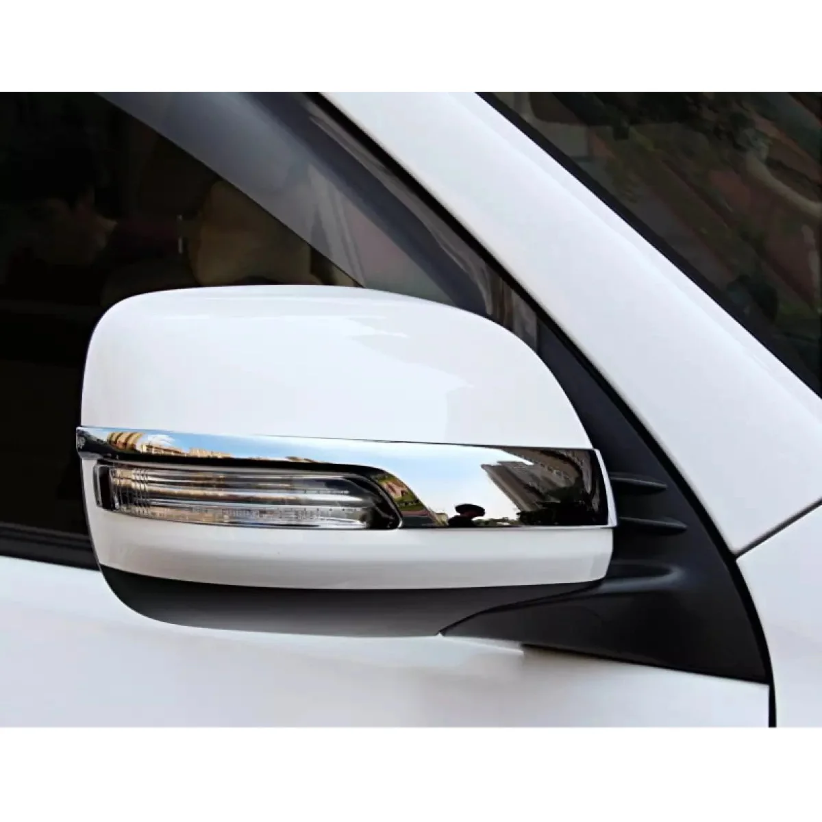 

QB-Car Rearview Mirror Cover Trim Strip Sticker Accessories For Toyota Land Cruiser Prado 150 2010-2020