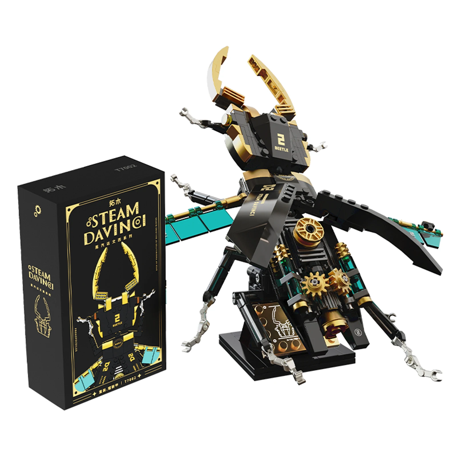 

T7002 340PCS Heavy Duty Saw Armor Model Building Kit Steampunk Mechanical Warrior Small Blocks Creative Desktop Decor Gift