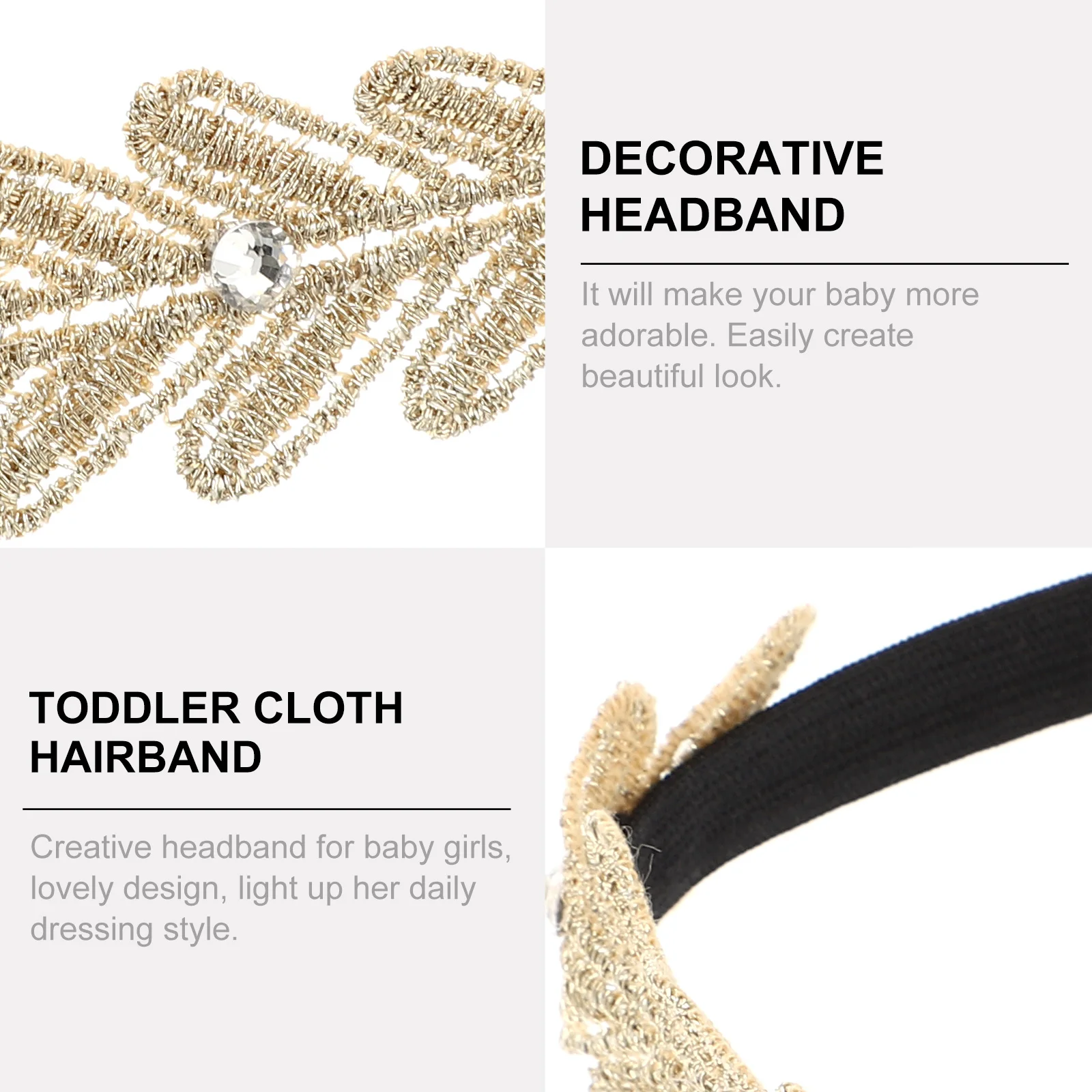 

1PCS Flower Headband for Toddler Baby Girls Cloth Hairband Decorative Leaves Headdress Creative Band Comfortable Photo Prop
