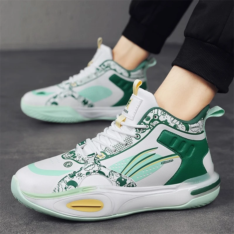

2026 Practical Student Basketball Shoes Mesh Breathable Wear Resistant Shock Absorbing Anti Slip Lightweight Teenager Kid Sports
