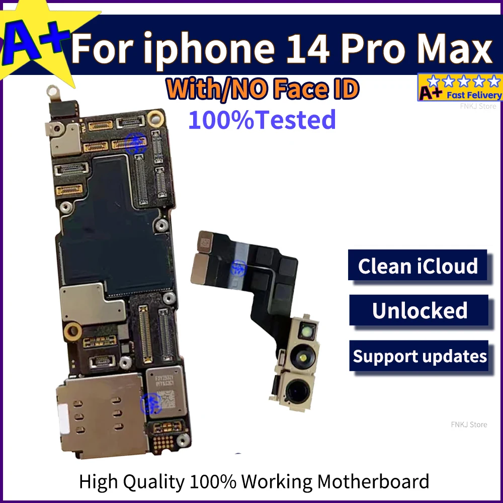 Tested IOS Update For iPhone 14 Pro Max Motherboard Unlocked With Face ID For iphone 14 Plus Free Clean iCloud Logic Board A+