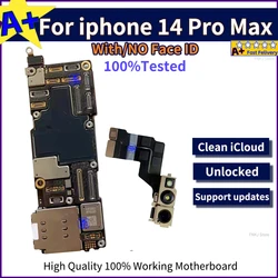 Fully Tested Authentic For iPhone 14 Pro Max Good Working Unlocked Motherboard With Face ID Unlocked Clean ICloud Board No ID