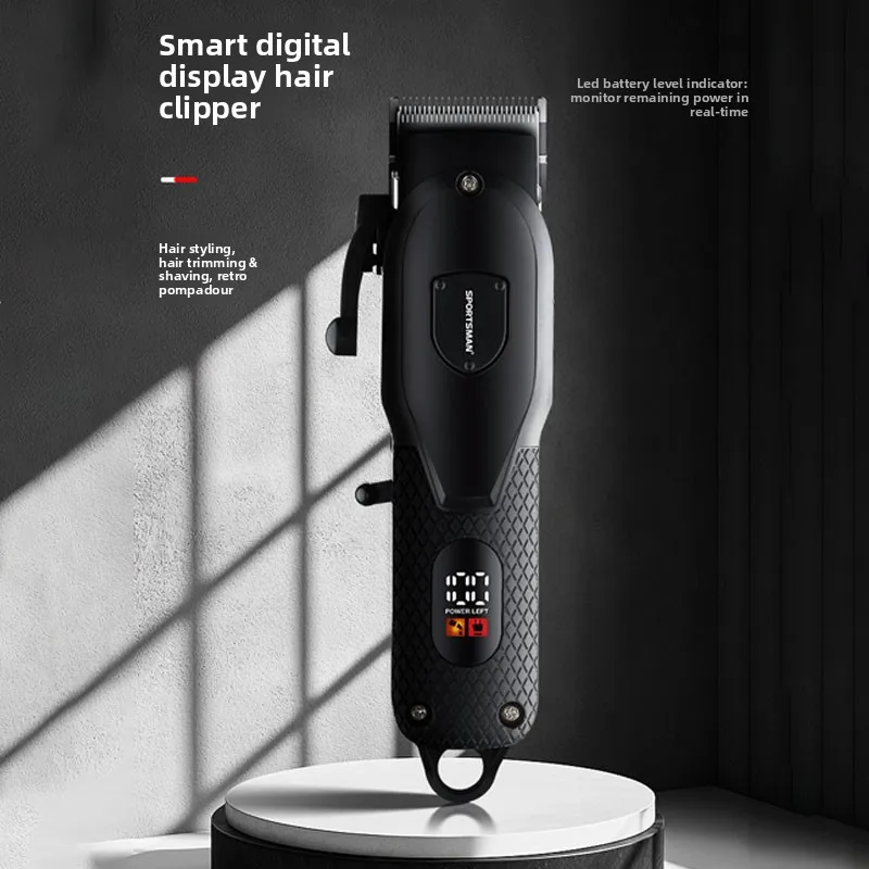 

Профессиональная парикмахерская электрическая машинка для стрижки волос со светодиодным экраном, триммер, мощная электрическая машинка для стрижки волос, триммер, инструмент с зарядкой UBS