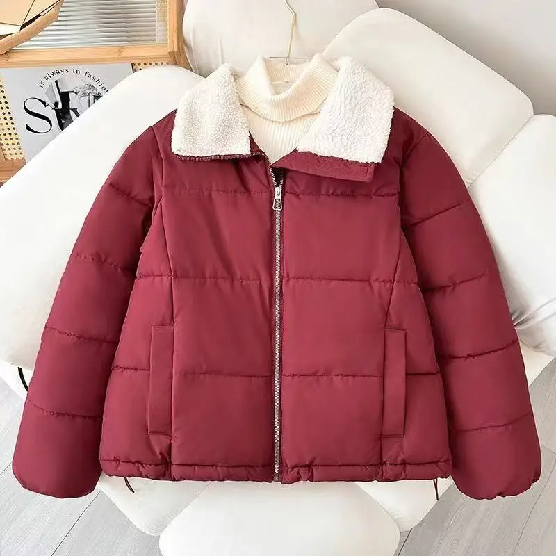 ผ้าฝ้ายผู้หญิงอบอุ่น Matt ผ้าน้ําหนักเบา Coat WARM หญิง Windbreaker Parka ผู้หญิงแจ็คเก็ตผ้าฝ้าย PLUS Coats