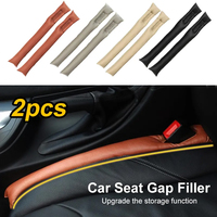 2pcs Car seat gap filler Leather soft edge seam plug leakproof filler strip Interior accessories Gadget organizer