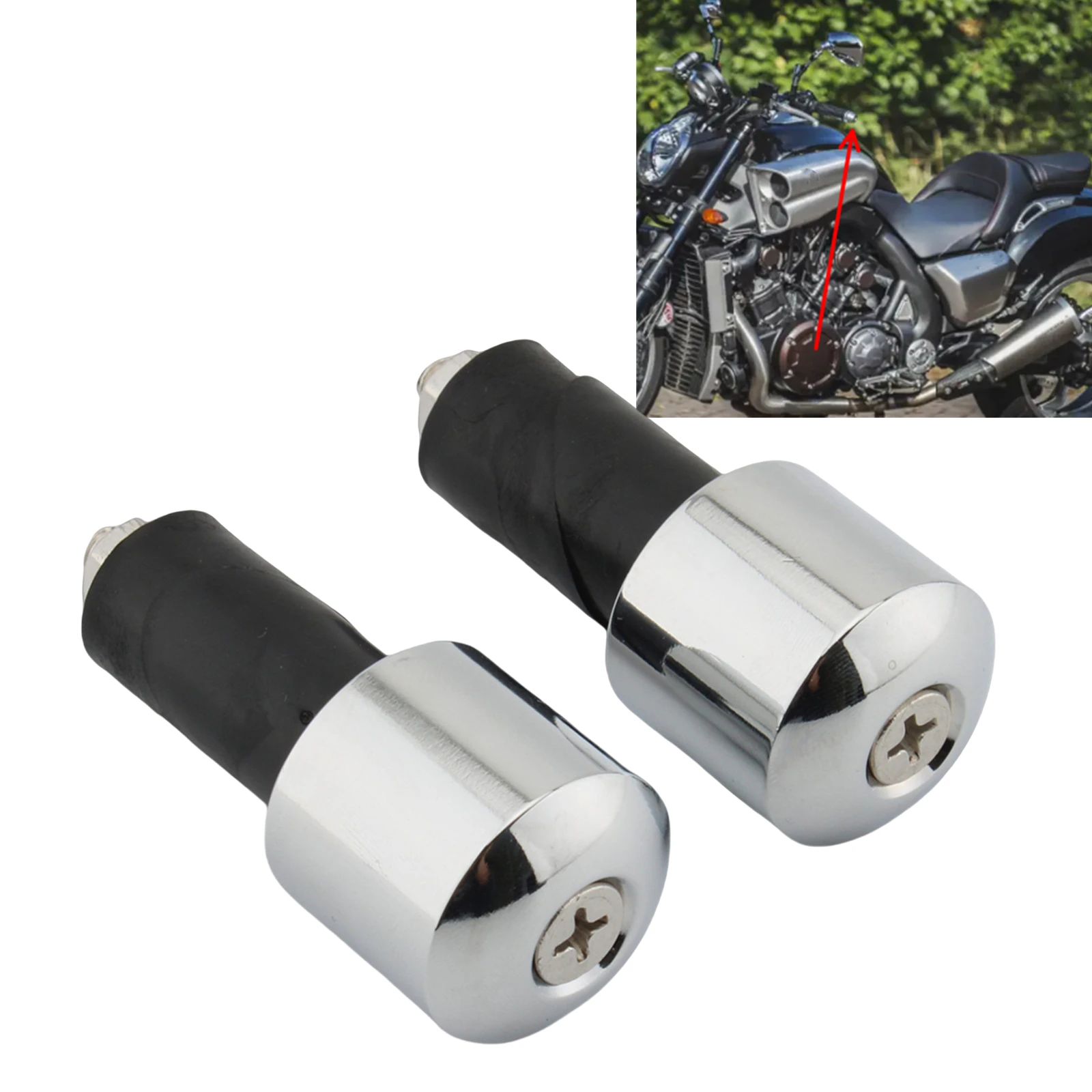 

Handle Balanced Plug Bar End Cap For Yamaha VMAX 400/450/500/540/750/1200/1700 Motorcycles With 18mm Inner Hole Of Handlebar