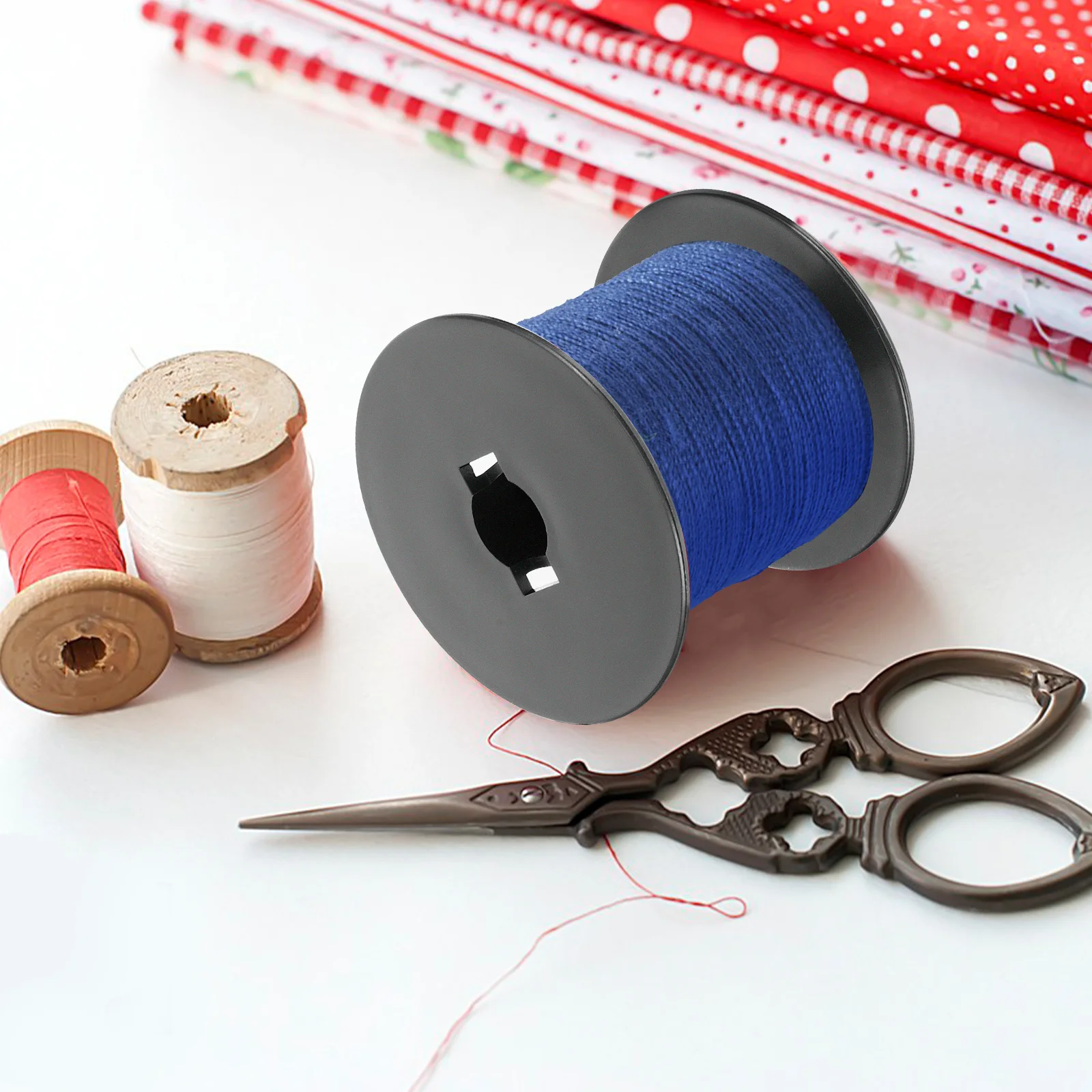 

6pcs Plastic Wear-Resistant Mini Spools For Sewing Machine Clear Empty Bobbins Compact Thread Accessories Replacement Sewing