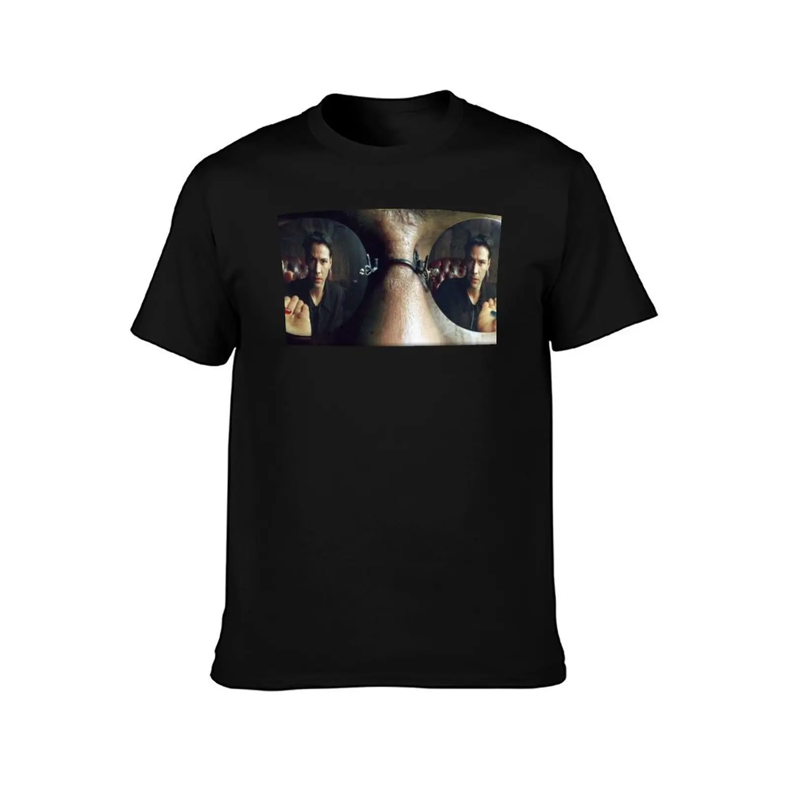 Matrix Morpheus Neo red pill blue pill T-Shirt Basic Short Sleeve Cotton Blend T-Shirt