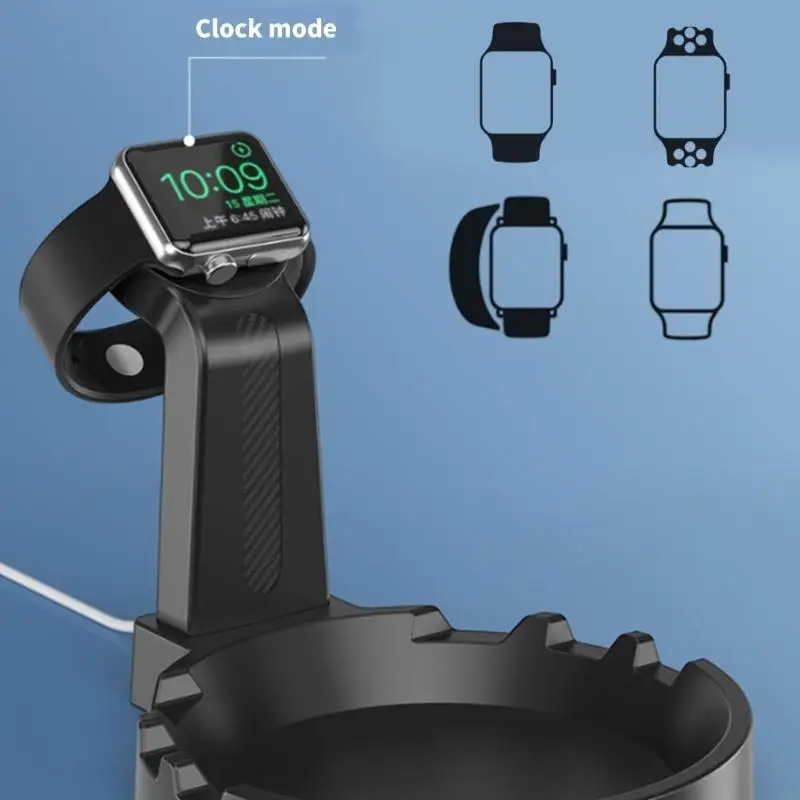 

Стильный держатель для зарядки часов с круглым отсеком для хранения и устойчивой подставкой для офиса или домашнего H8WD