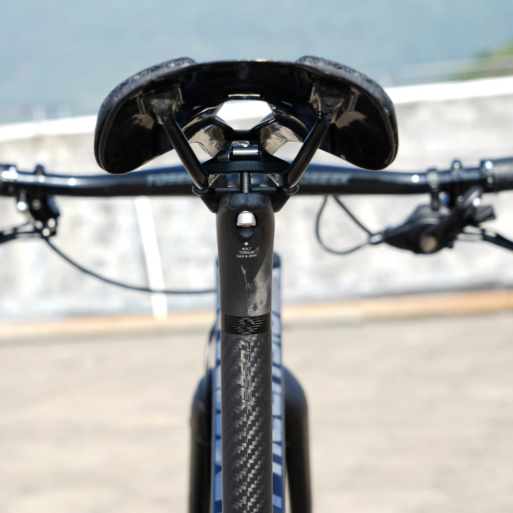 TOSEEK 0mm Offset Carbon-Sattelstütze 27,2/31,6MM MTB Mountainbike Rennrad Sattelstütze Leichtgewichtige Fahrrad-Sattelstütze Fahrradteile – Detail 11