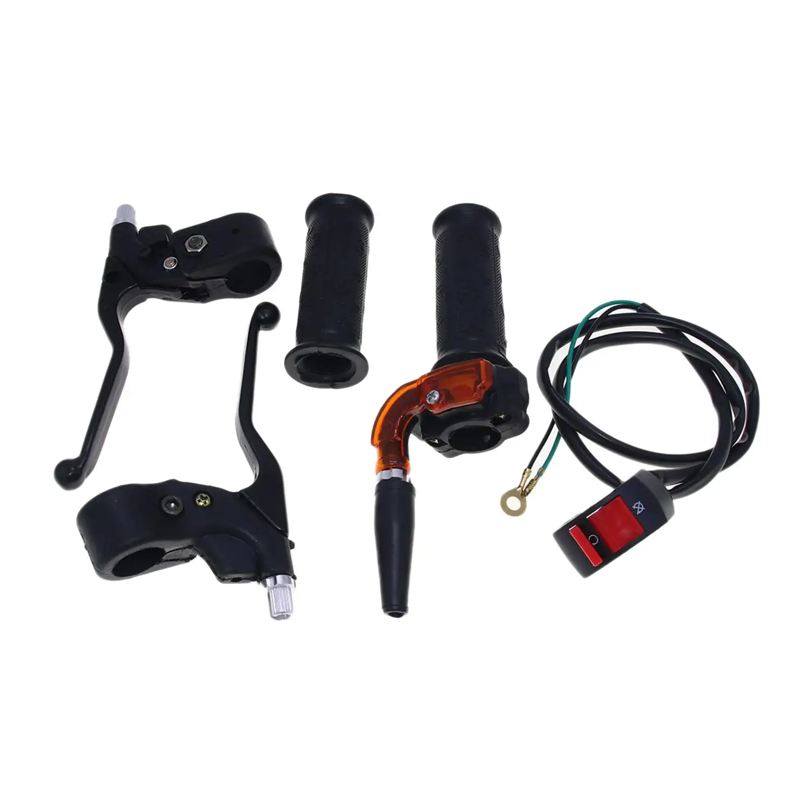 Motorbike Twist Throttle Set Replacement with Kill On / Off Switch Throttle Handle Ignition Kill Assembly for 49cc Dirtbike