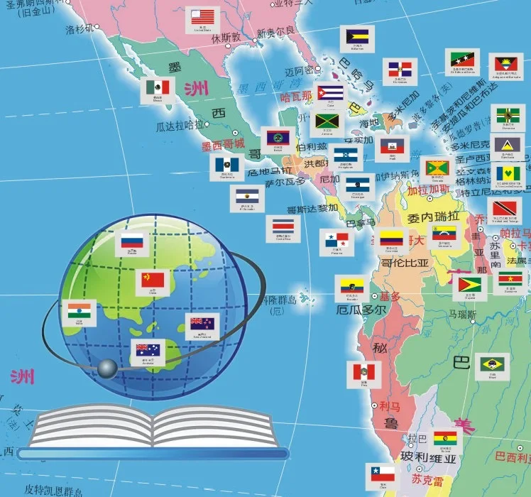 Flags Stickers Flag for 193 National +16 Areas Mark Countries Map Country Toy Collection Sticker Decor Kit