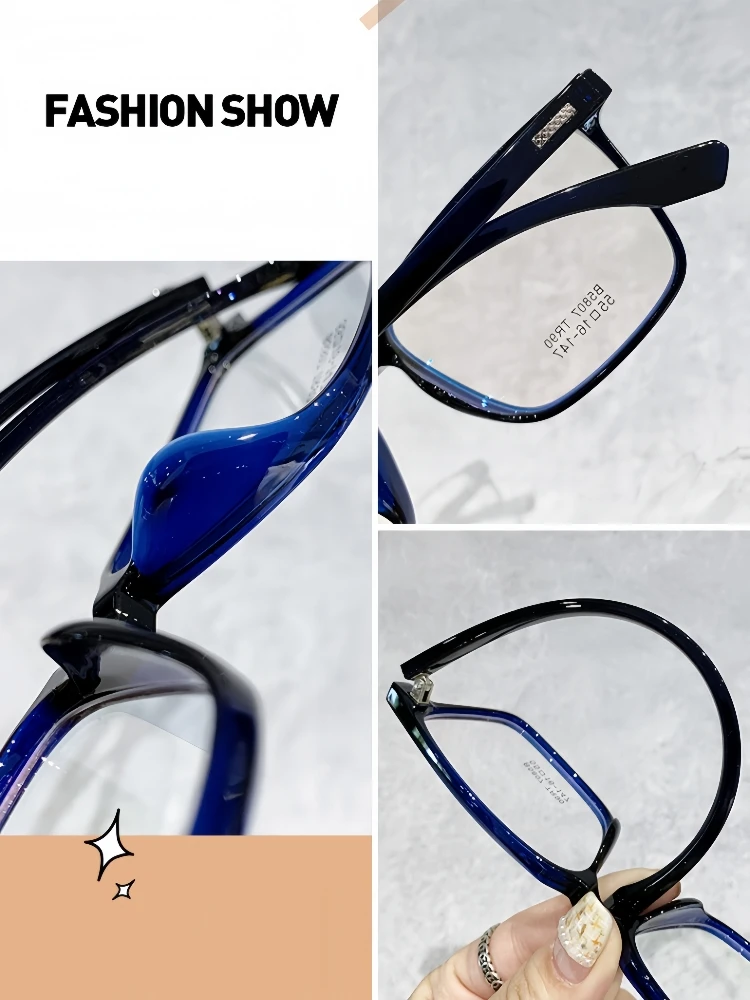 

KUXA мужские прогрессивные модные очки для близорукости и дальнозоркости TR90 ретро квадратные мультифокальные очки оптические очки по рецепту 5807