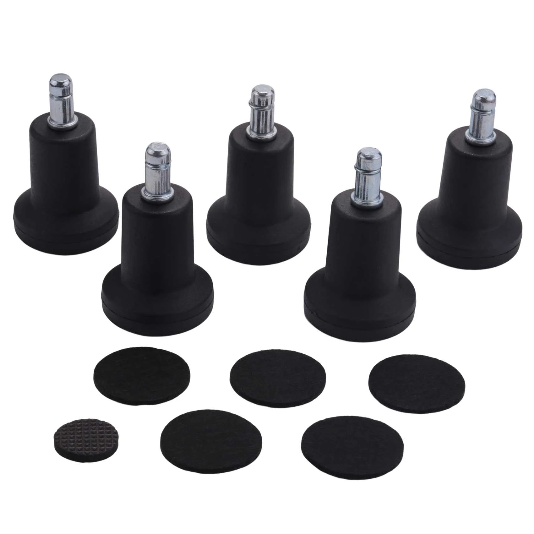 

High Profile Bell Glides Replacement for Office Chair Without Wheels & Bar Stool, Fixed Stationary Caster Glide, 5-Pack