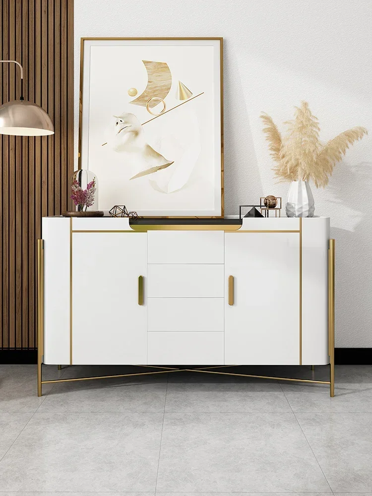 Light Luxury Rock Plate Dining Side Cabinet Modern Simple Household Porch Cabinet Nordic Restaurant Light Luxury Multi-functiona