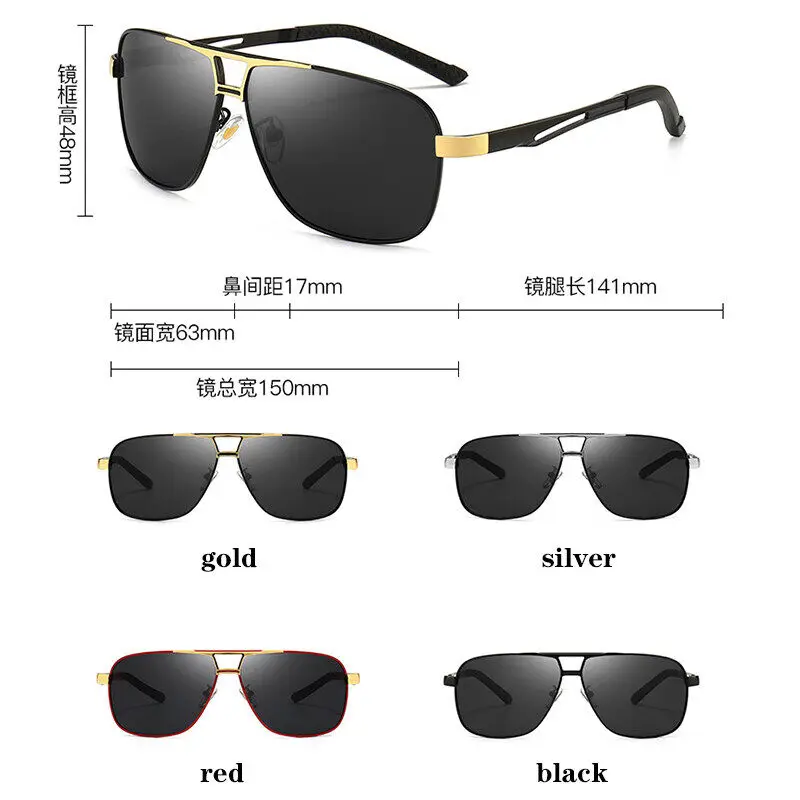 Neue Herren-Sonnenbrille, UV-Schutz, Sonnenbrille, Nachtsicht, Fahrbrille, polarisierte Farbwechselbrille – Detail 6