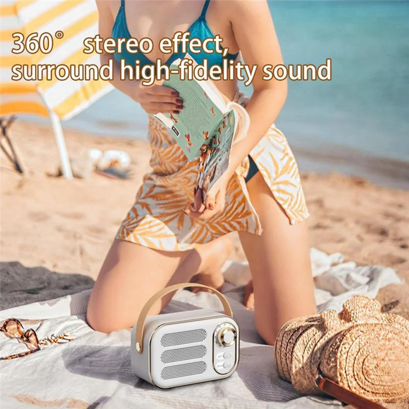 

BAAJ-Retro Speaker 360 Stereo Effect Bluetooth Mini Speaker Vintage Radio Home Decor Sound Box For Outdoor