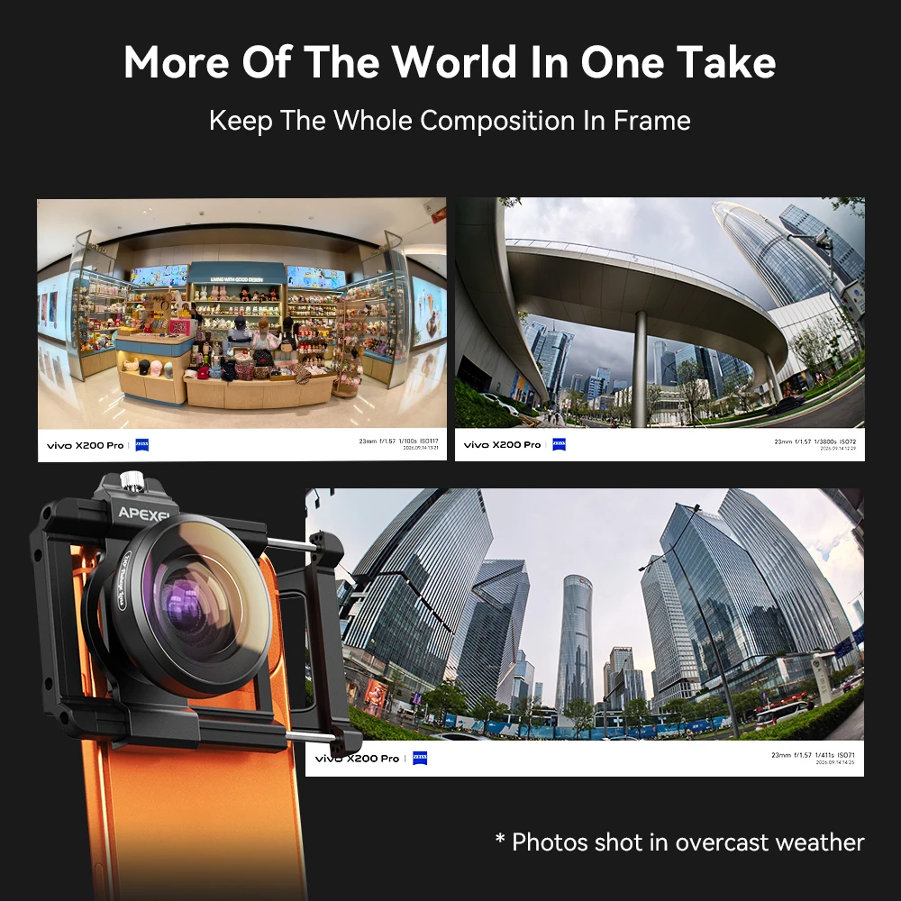 APEXEL New HD 210 Degree Full-screen Super Fish Eye Fisheye Lens Phone Camera Lenses for iPhone 18 17 16 Xiaomi And All Phones