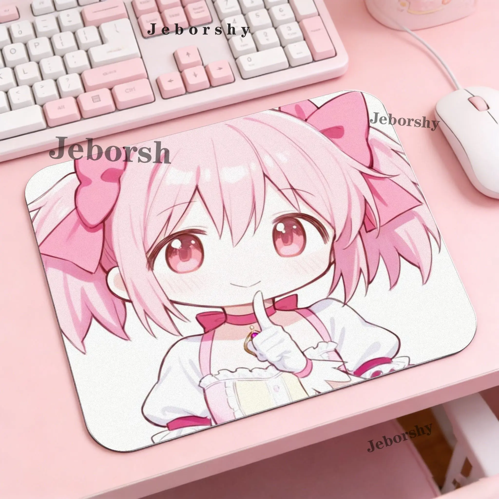Puella Magi Madoka M-MagicaS Mousepad Small LockEdge Mouse Pad For Gamers Computer Desk Pad Rectangular Anti-slip Rubber