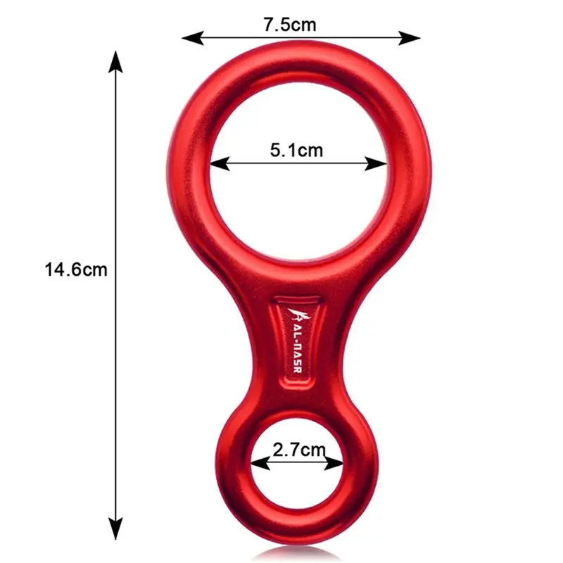 أفضل ما في 2025-2X 35KN حلقة تسلق الصخور الشكل 8 رابيلينج حبل السليل الألومنيوم الشكل بيلاي جهاز Abseiling الإنحدار