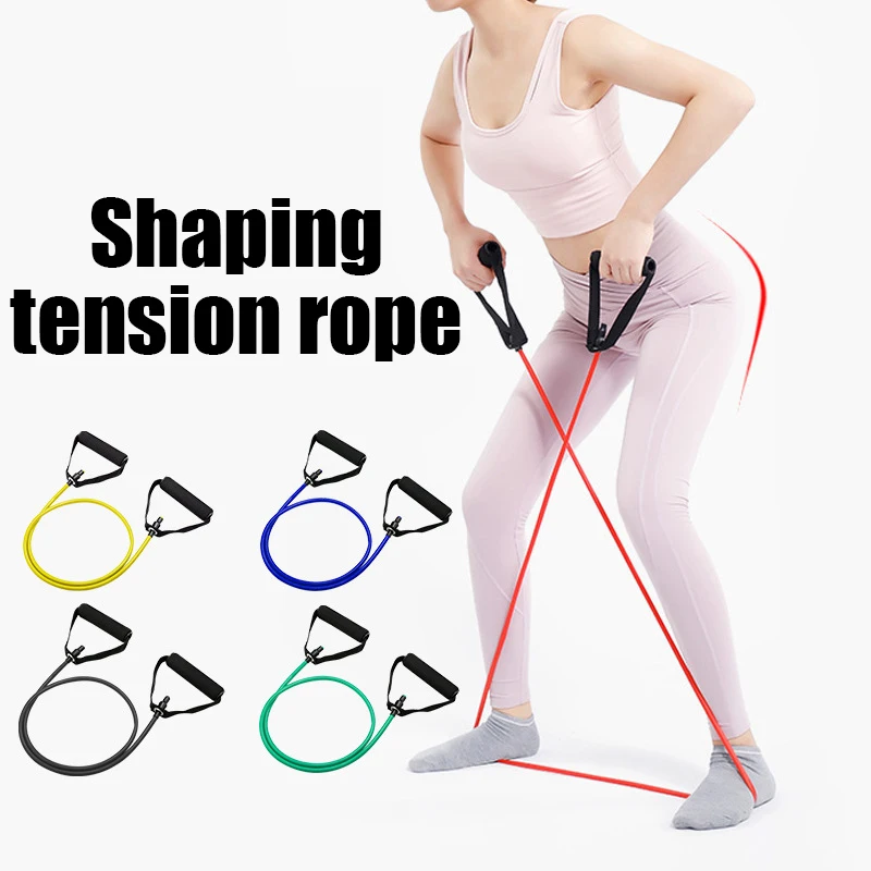 1pc 4-Level Resistance Bands With Handles For Home Workouts And Strength Training - Perfect For Yoga, Pilates,and Fitness Equipm