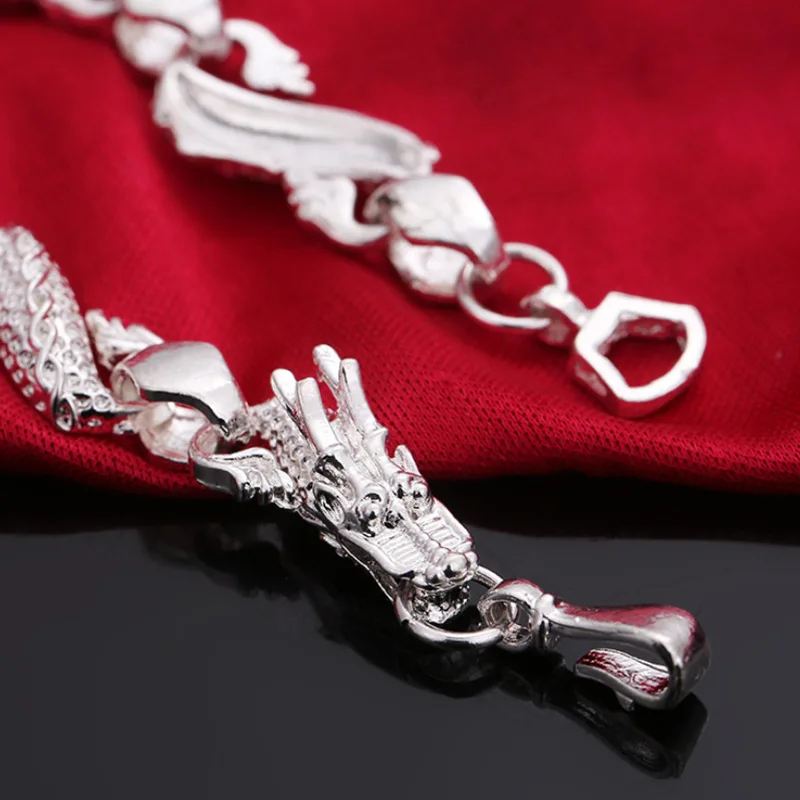 

300pcs/lot Famous style Miao silver bracelet creative fashion dragon head accessories men's domineering bracelet manufacturers