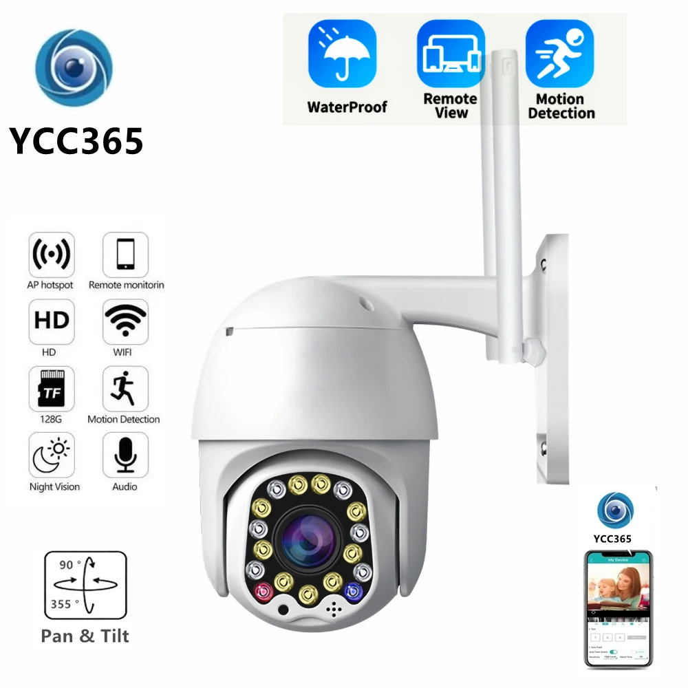 

YCC365 Plus WIFI IP Speed Camera 1080P Outdoor 2MP Wireless Waterproof Security Home AI Human Detection Support Two Way Talk