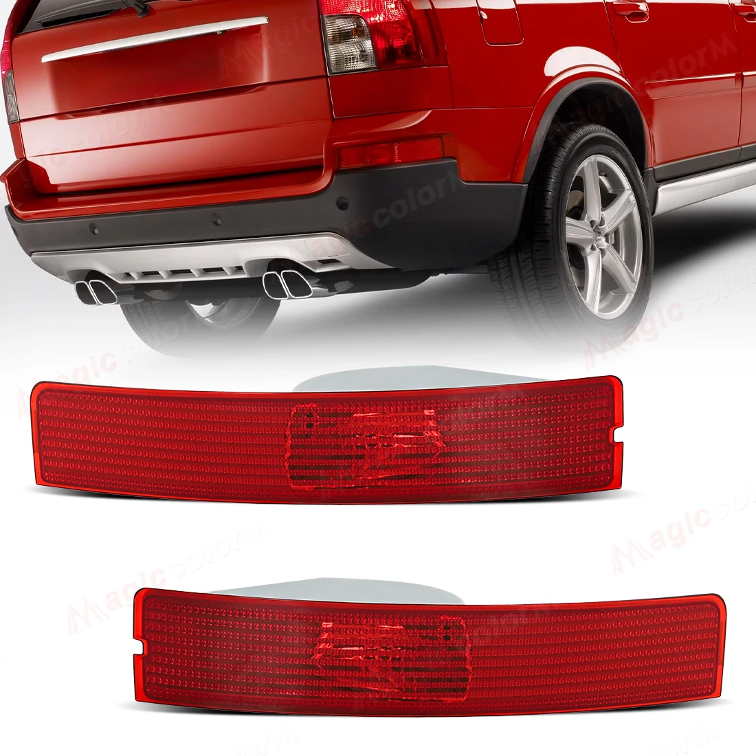 For Volvo XC90 2007-2014 Car Rear Bumper Light Rear Bumper Reflector Warning Reflective Strip Without Bulb 31213647 31111185