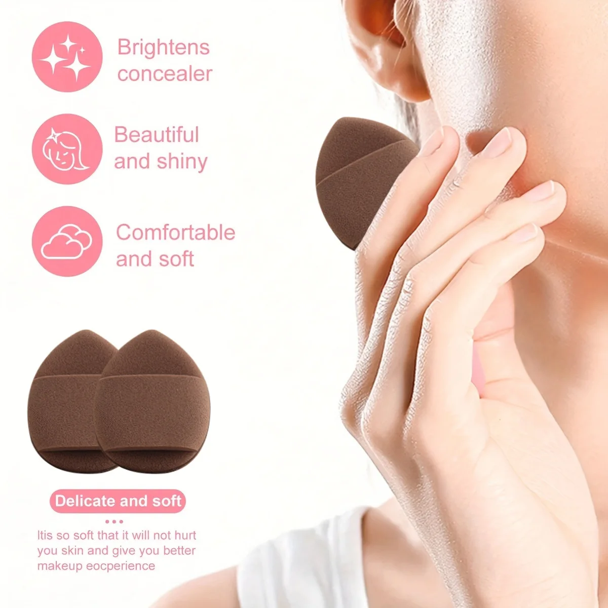67-delige professionele make-upkit - 30 bruine penselen + sponzen voor foundation, contouren, oogschaduw en blenden