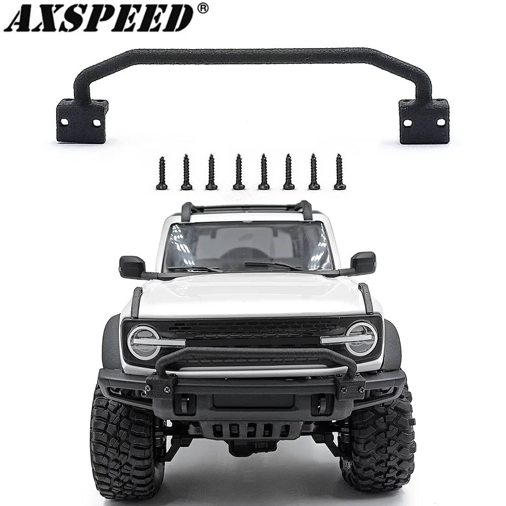 AXSPEED Carbon Fiber Front Bumper Mount for 1/18 TRX4-M Bronco RC Model Car Upgrade Parts