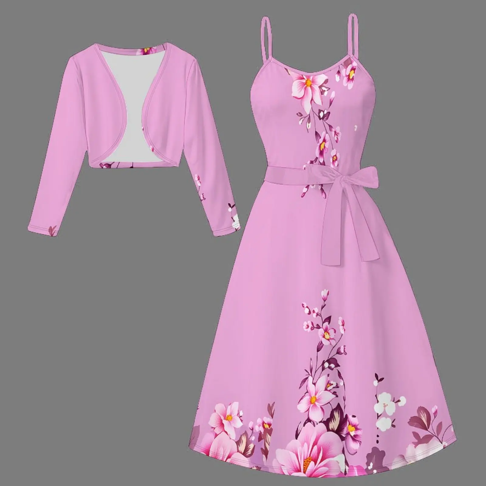 2pcs Printed Sleeveless Skirt Elegant Two Piece Set Trendy Slim Skirt Women's Beach Holiday Sexy Clothing Retro Top