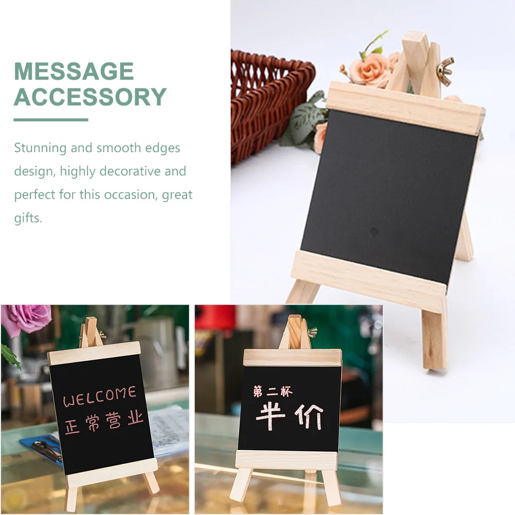 

2Pcs Small Blackboard Message Board Multi-Function Household Decorative Reusable Erasable Chalkboard Message Board